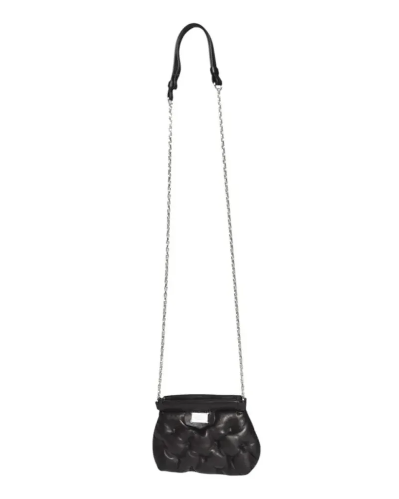 Maison Margiela Hobo Bags Glam Slam Classique Baby Black Leather Bag rot Rot