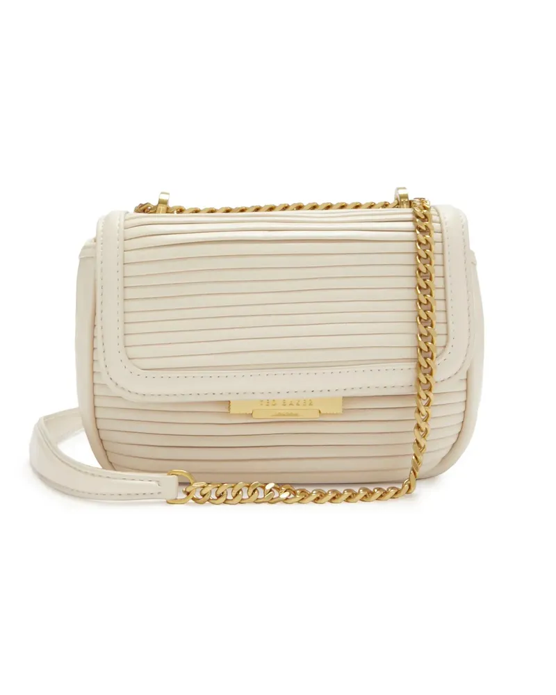 Ted Baker Crossbody Bags Pyahley Statement T Plisse Mini Bag weiß Weiß