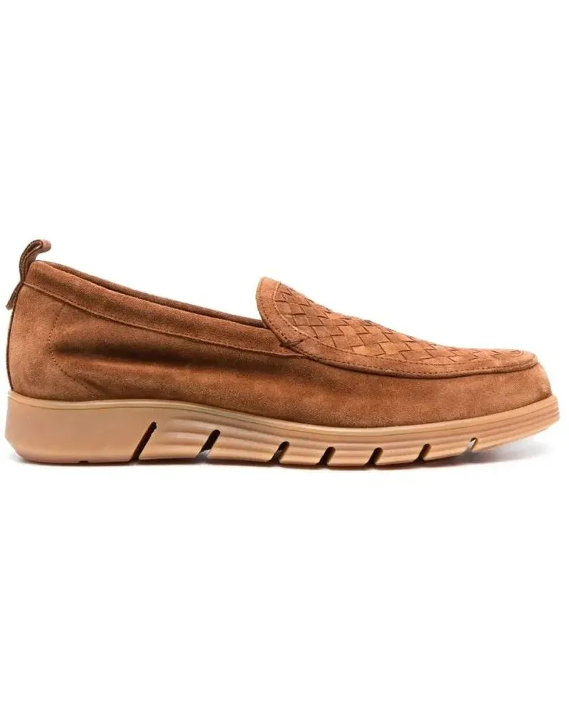 Etro Loafer Beige Leather Espadrilles braun Braun