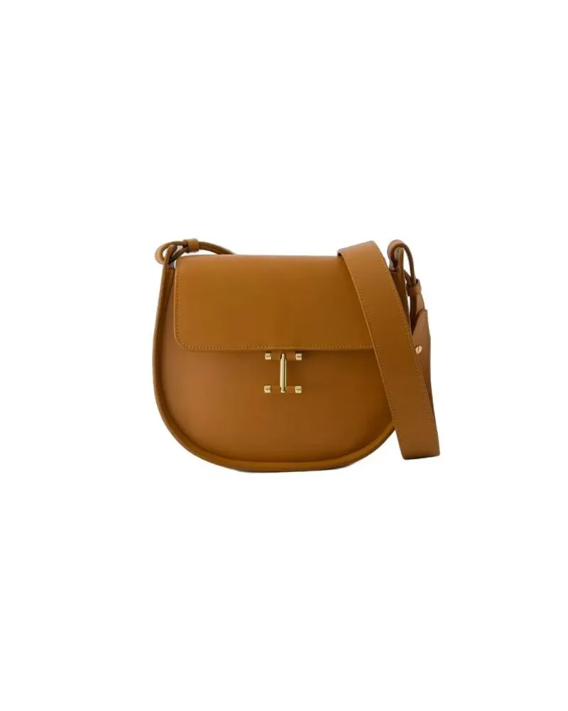 Inès de la Fressange Shopper Senda Shoulder Bag - Leather - Camel Braun