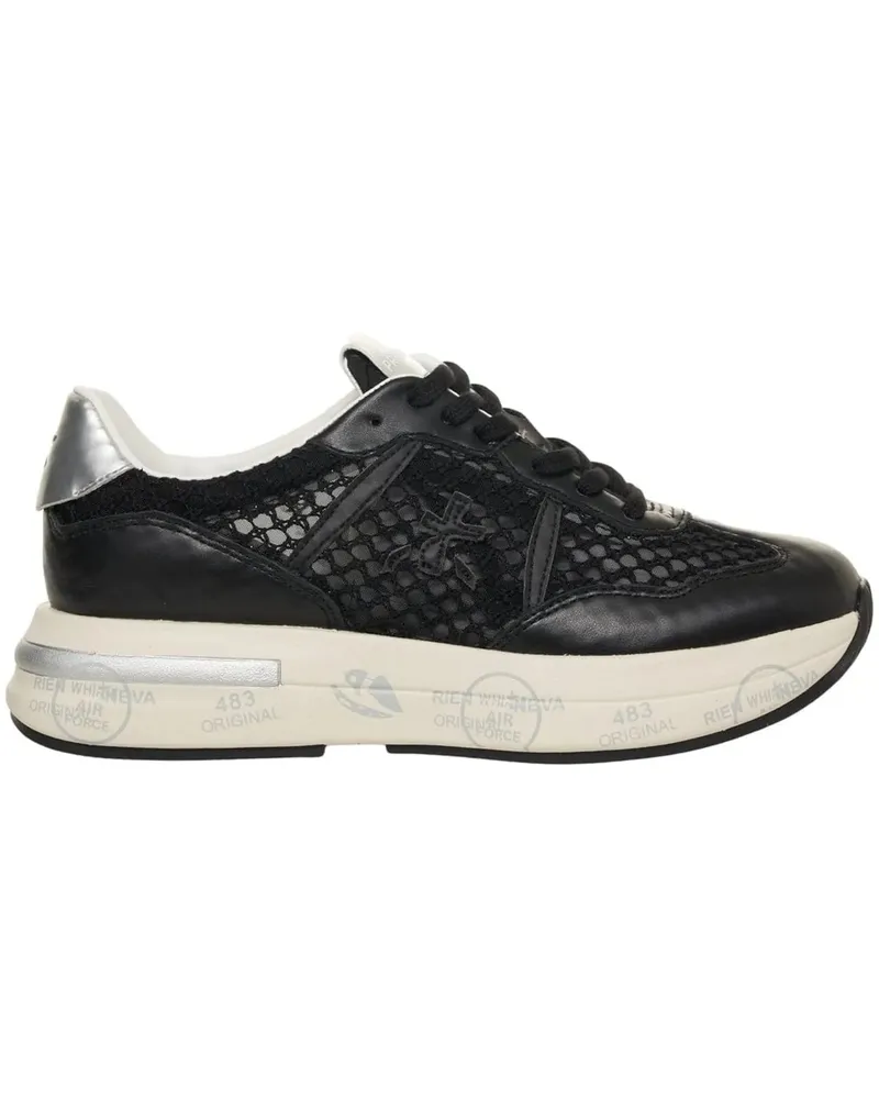 Premiata Low-Top Sneaker Black 'Cassie' Sneakers schwarz Schwarz