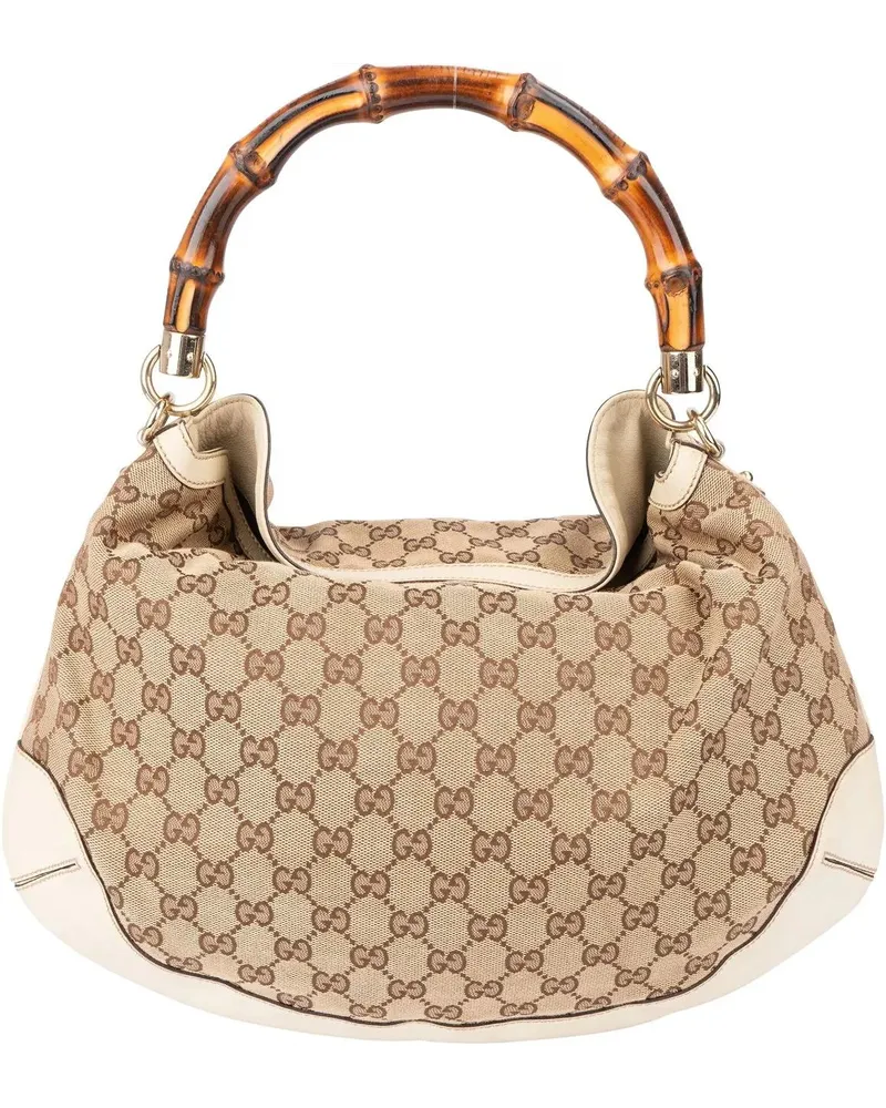 Gucci Crossbody Bags  GG Monogram Bamboo Handbag braun Braun