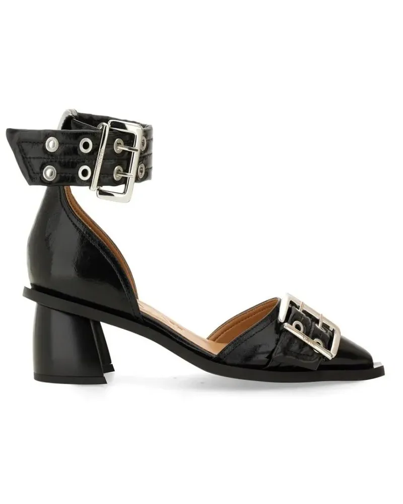Ganni Hohe Schuhe Buckle Pump schwarz Schwarz