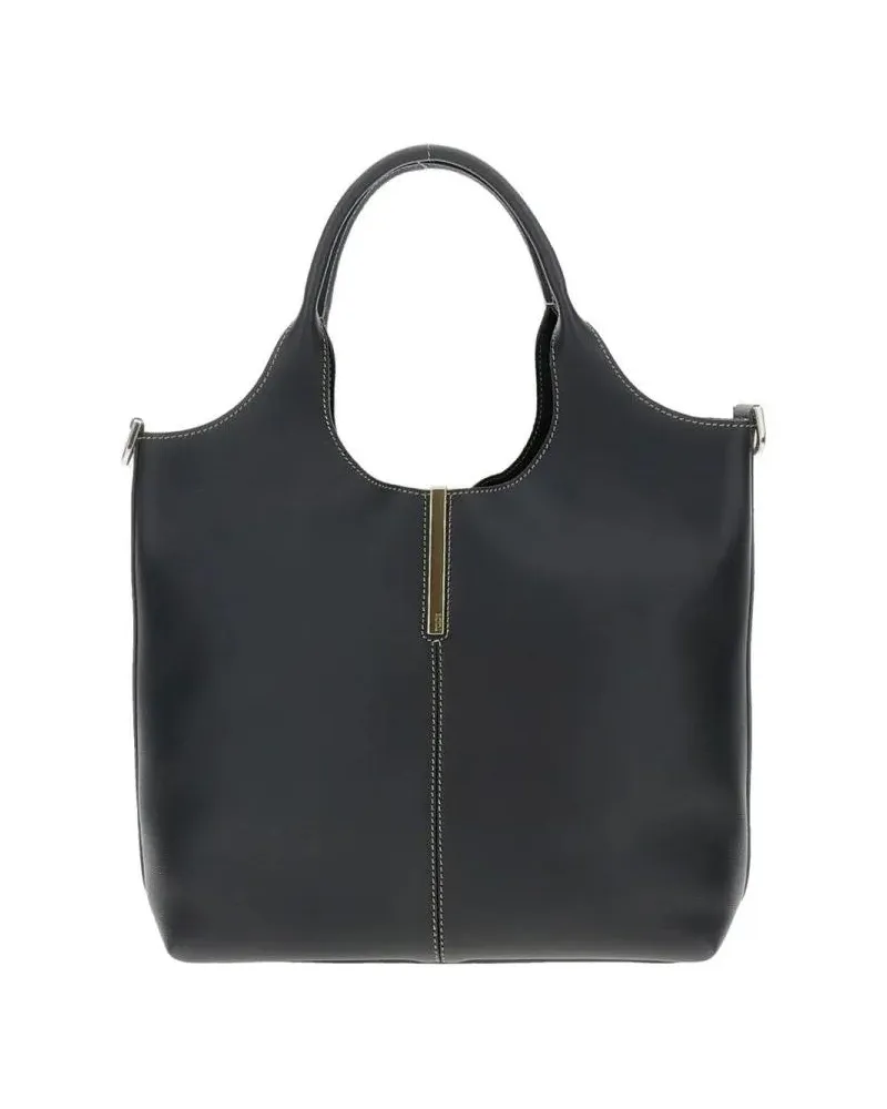 TOD'S Hobo Bags Sleek Calfskin Leather Shoulder Bag schwarz Schwarz
