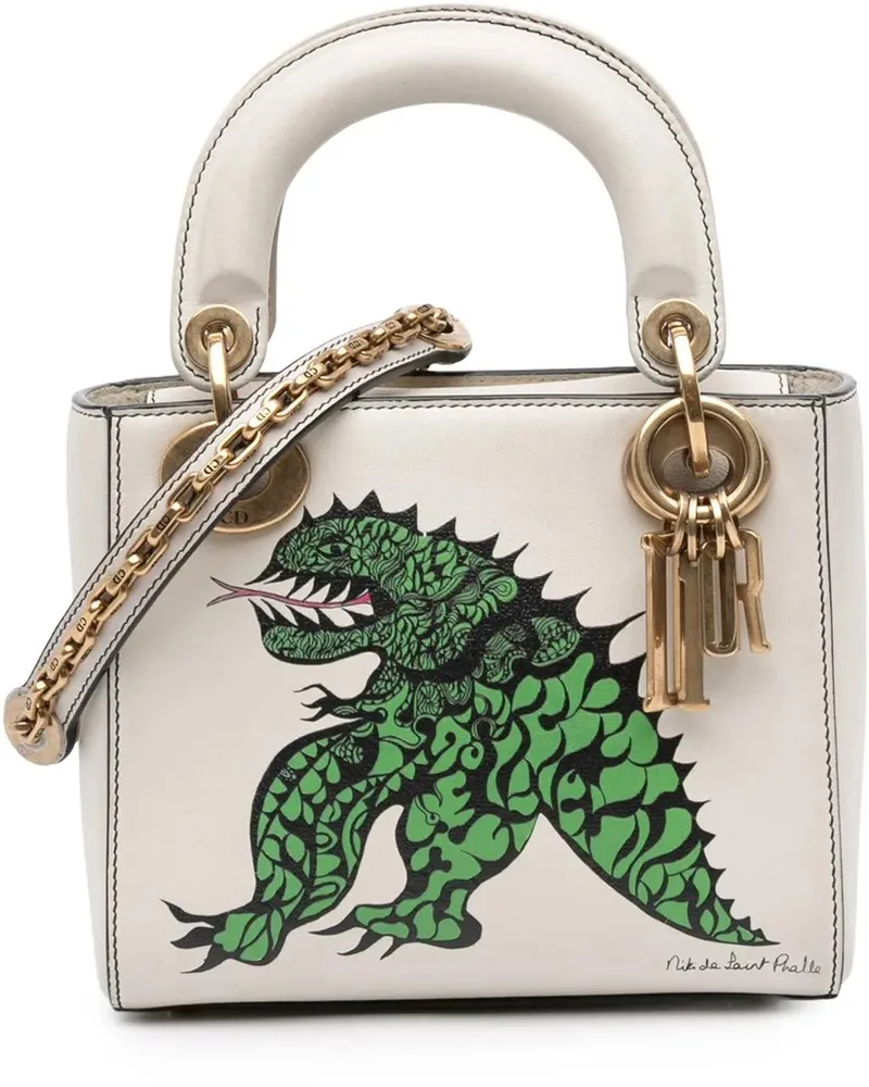 Dior Hobo Bags Limited Edition Niki De Saint Phalle Mini Calfskin weiß Weiß