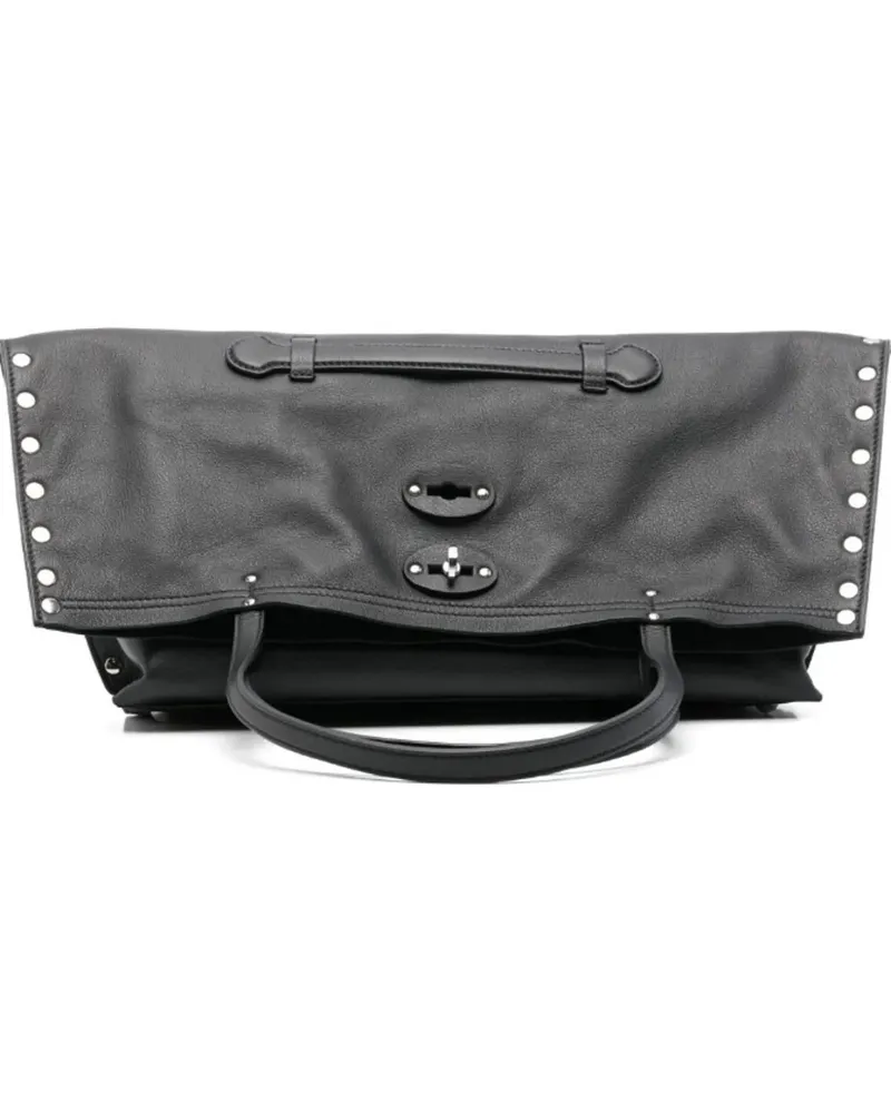 Zanellato Shopper & Totes Black Leather Tote Bag With Decorative Studs schwarz Schwarz