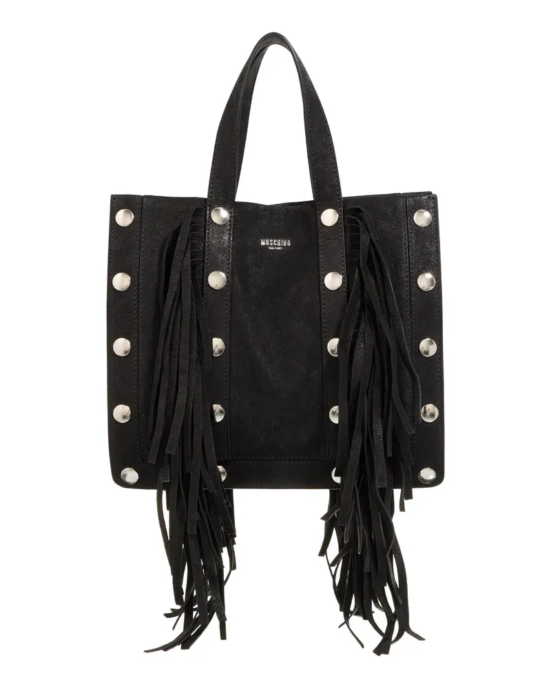 Moschino Shopper & Totes  Buttons Fringes schwarz Schwarz