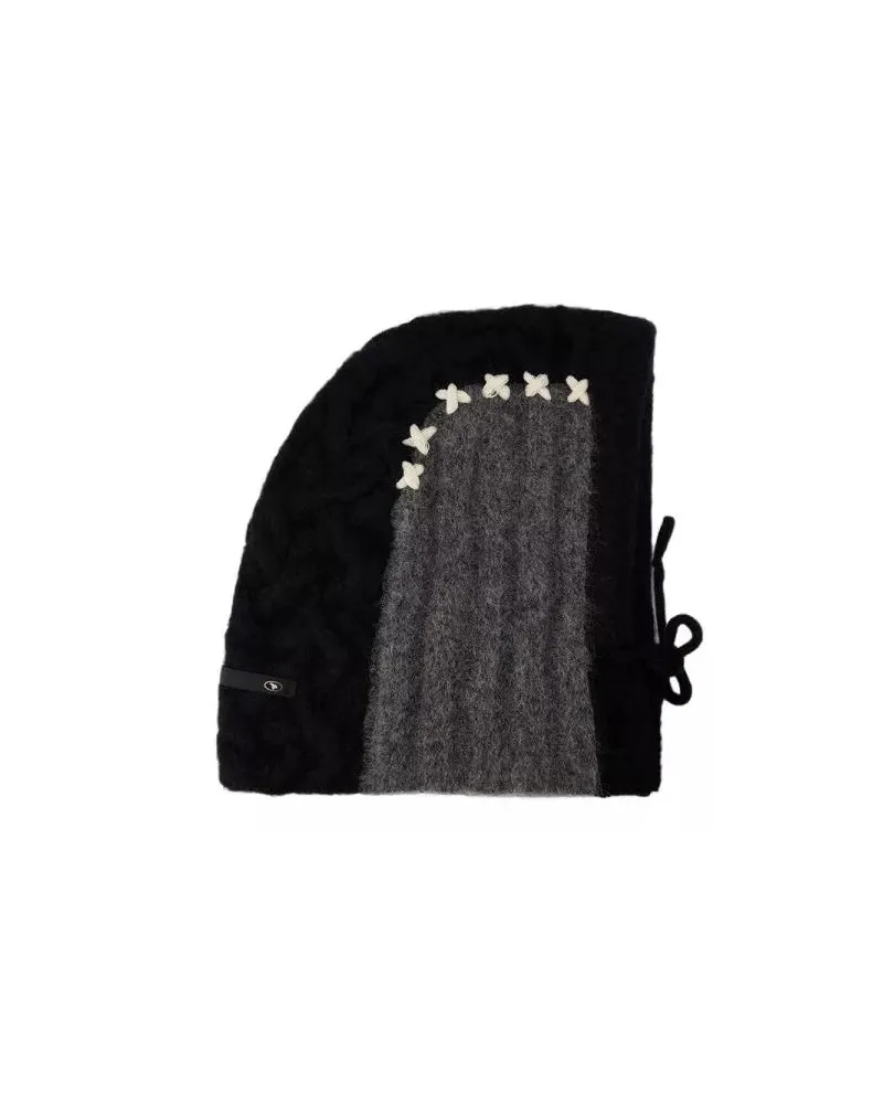 Adererror Caps & Mützen Balaclava - Nylon - Black schwarz Schwarz