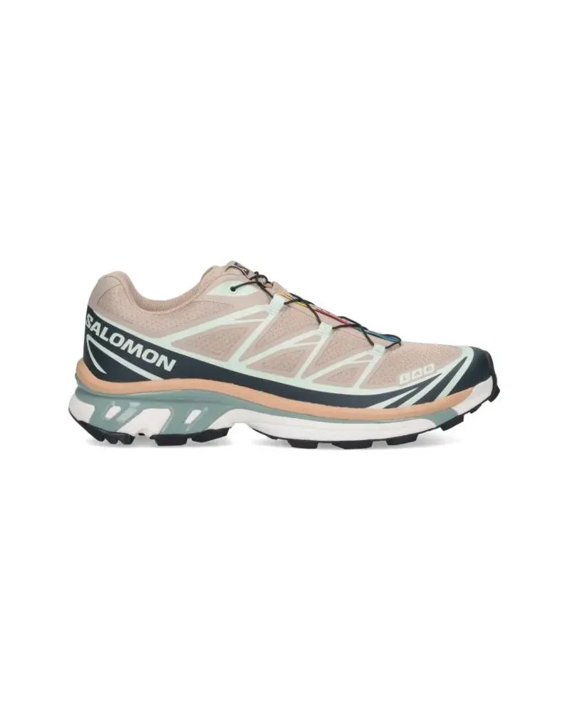 Salomon Low-Top Sneaker Beige Textile Sneakers With Adjustable Lace Closur beige Beige