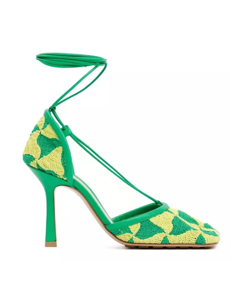 Bottega Veneta Sandalen Green Ad Yellow Stretch Sandals grün Grün