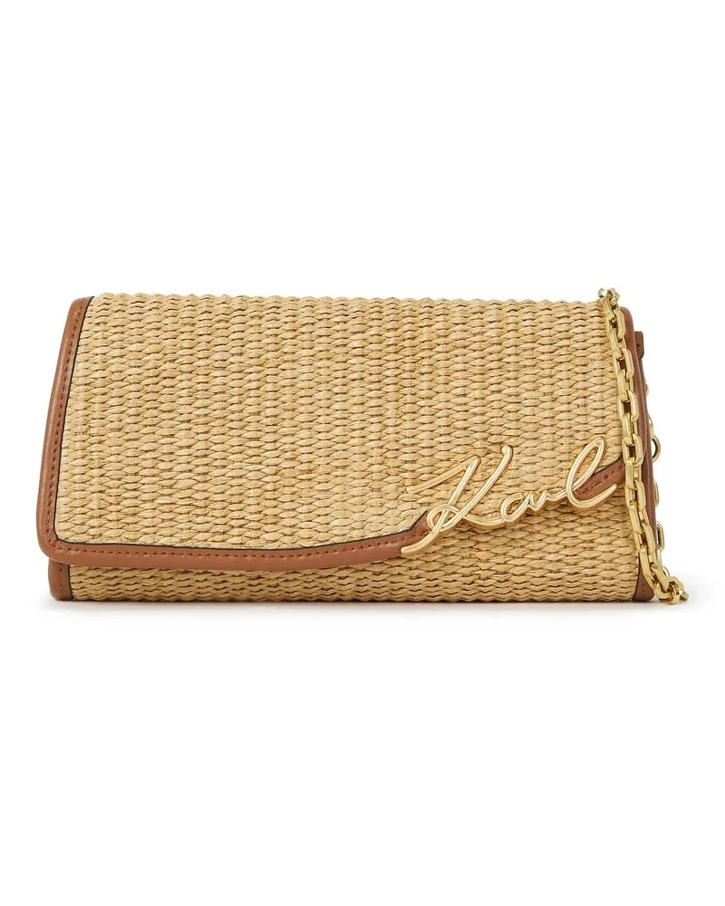 Karl Lagerfeld Portemonnaie K/SIGNATURE BAST-CROSSBODY-GELDBÖRSE beige Beige