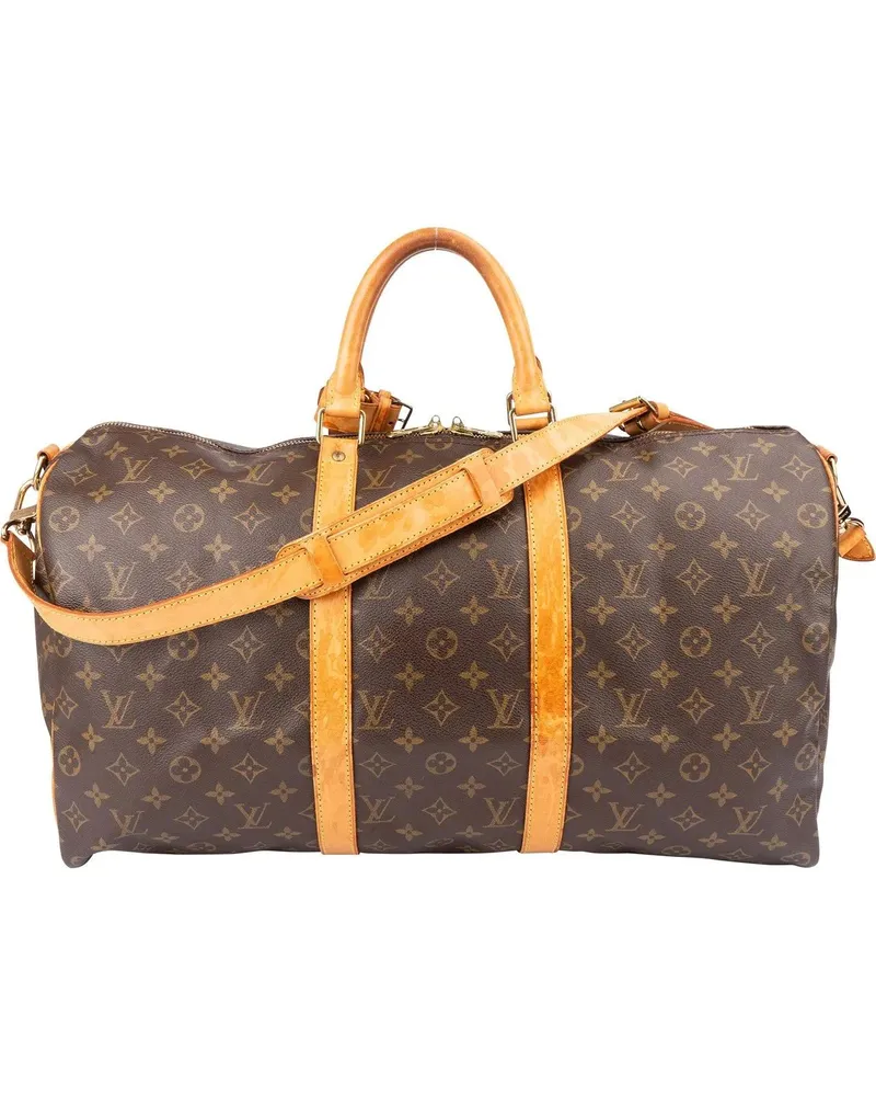 Louis Vuitton Crossbody Bags  Canvas Monogram Keepall 50 Bandoulie braun Braun
