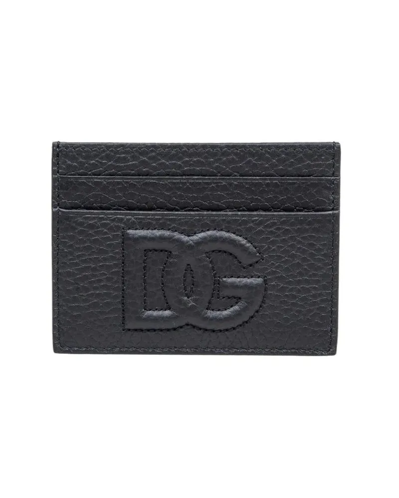 Dolce & Gabbana Portemonnaies Leather Card Holder Color Black schwarz Schwarz