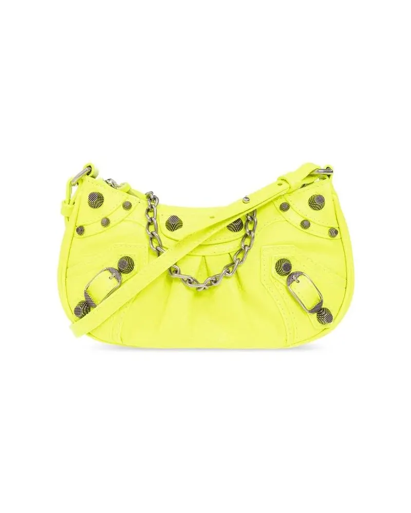 Balenciaga Hobo Bags Le Cagole Mini Chain Shoulder Bag gelb Gelb