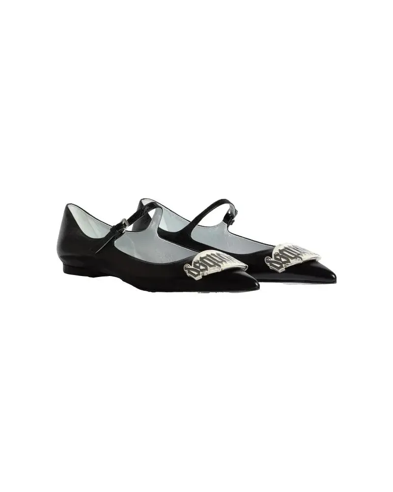 Dsquared2 Sandalen & Sandaletten Ballerina Shoe Schwarz