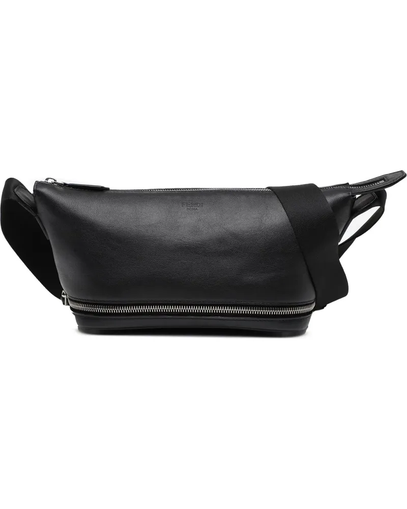 Fendi Bauchtaschen Sarah Coleman Leather Fisheye Belt Bag schwarz Schwarz