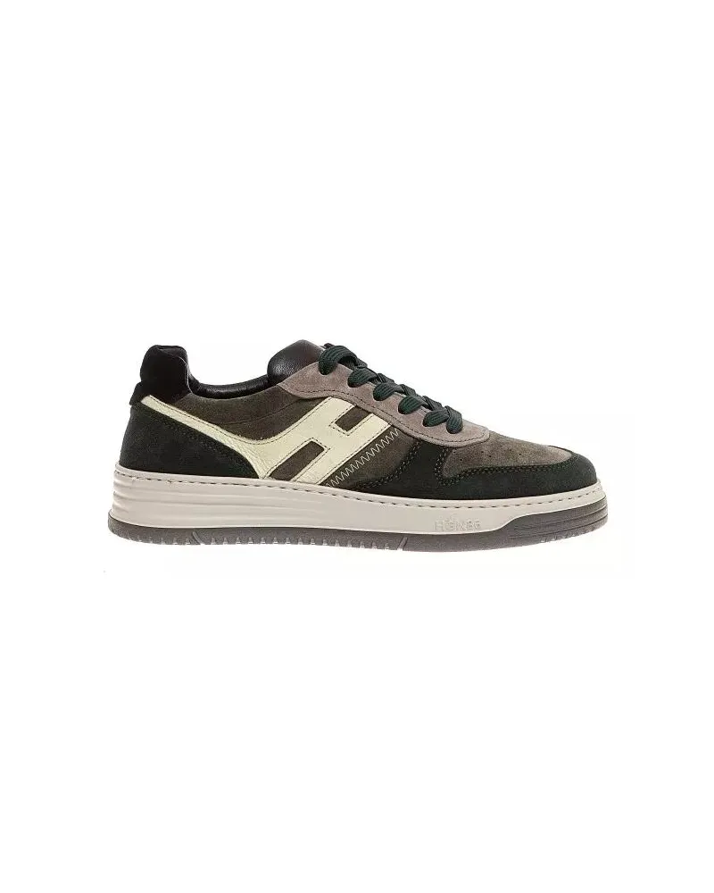 Hogan Low-Top Sneaker Green Suede Basketball Sneakers grün Grün
