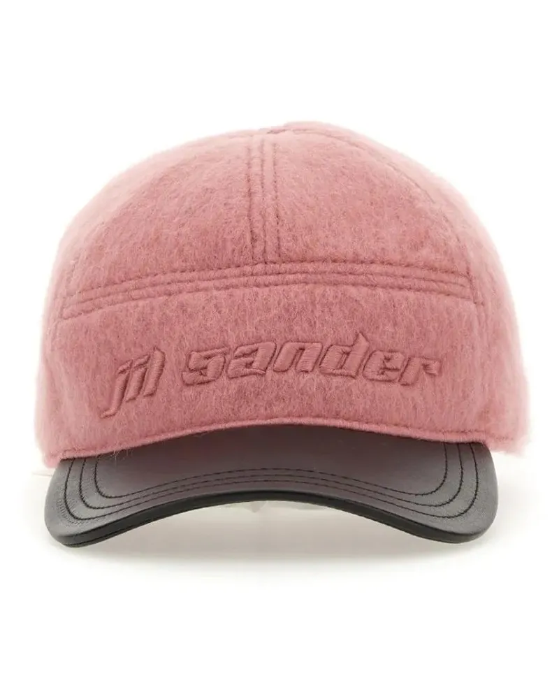 Jil Sander Caps & Mützen Textured Baseball Cap With Embossed Logo pink Rosa