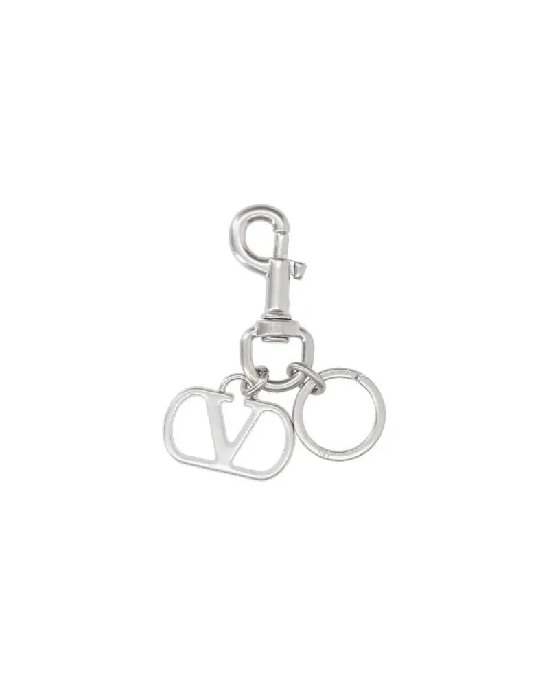 Valentino Garavani Schlüssel- & Taschenanhänger "Vlogo Signature" Keychain – Silver silver Silber