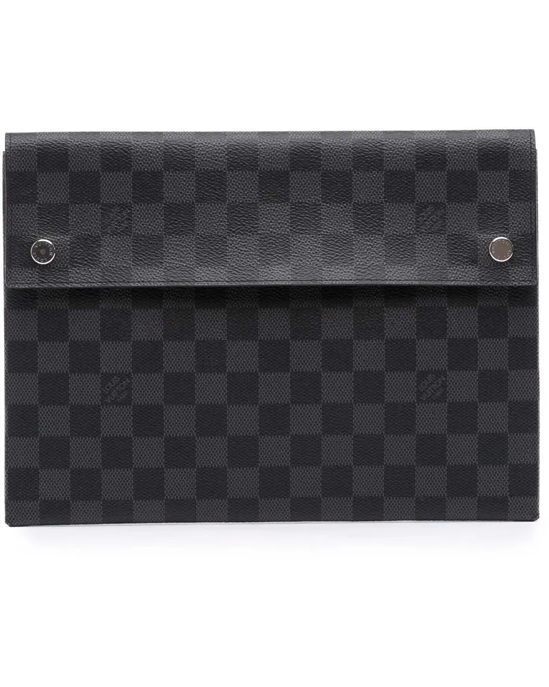 Louis Vuitton Clutches Damier Graphite Alpha Pochette GM schwarz Schwarz