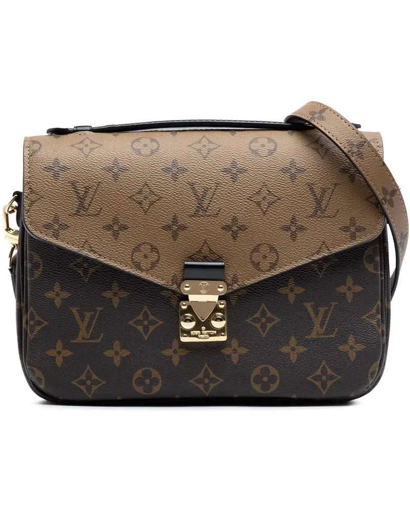 Louis Vuitton Hobo Bags Monogram Reverse Pochette Metis braun Braun