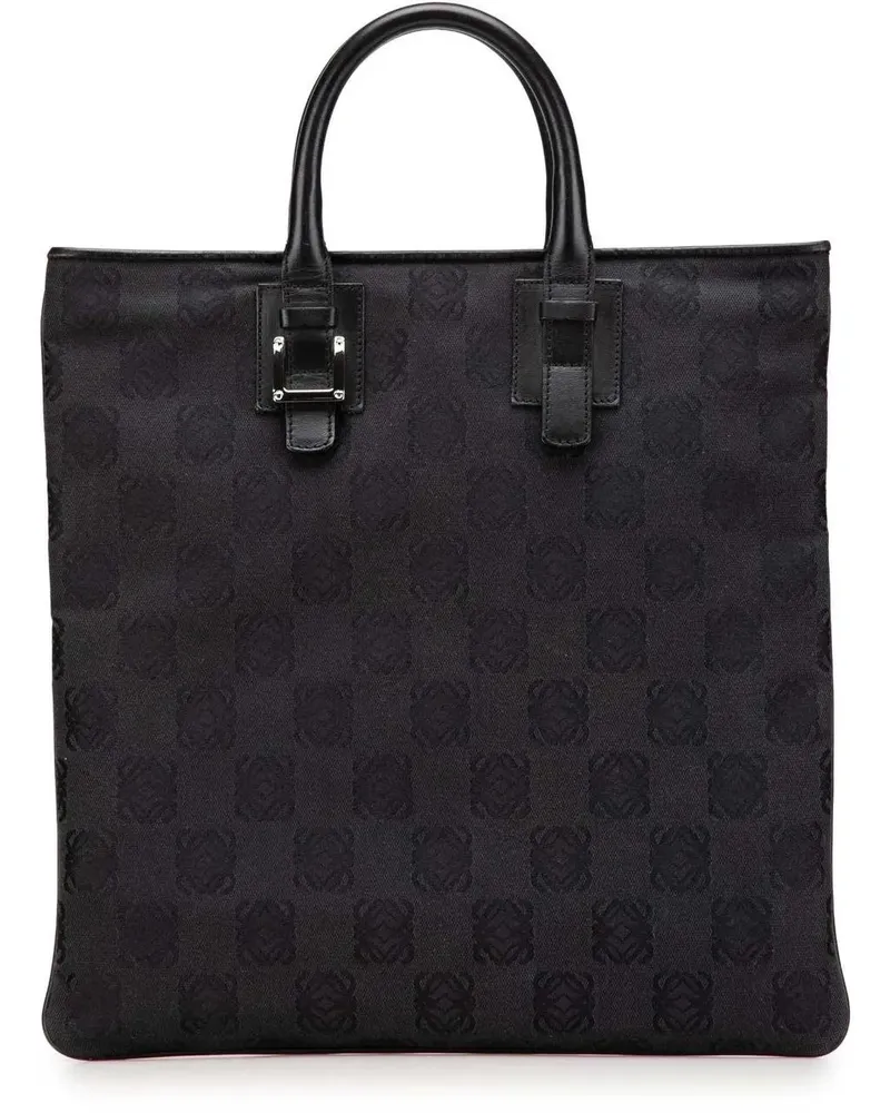 Loewe Shopper Anagram Canvas Tote schwarz Schwarz