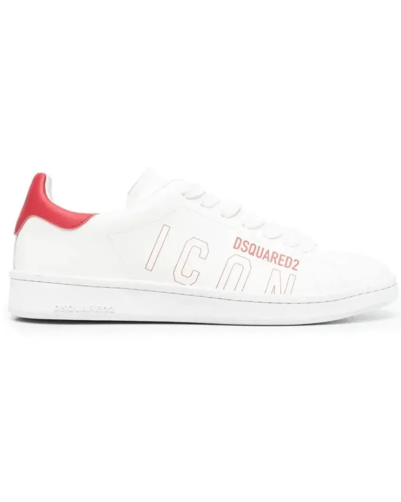 Dsquared2 Low-Top Sneaker White Sneakers With Calf Leather weiß Weiß