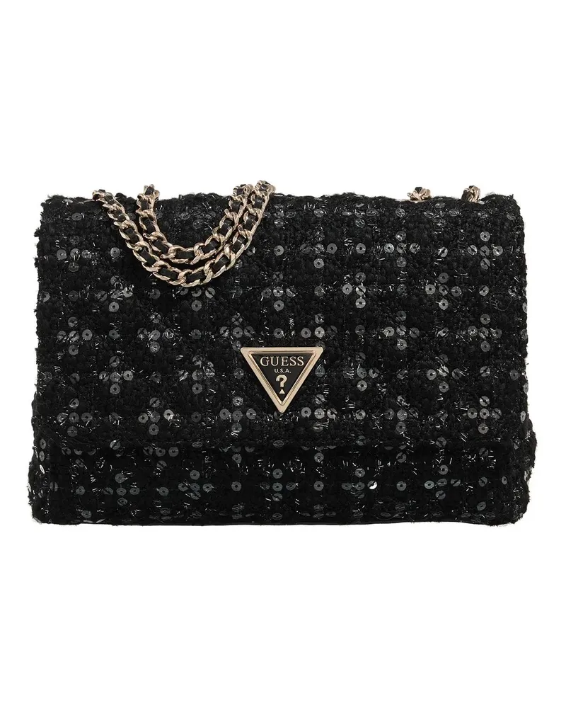 Guess Crossbody Bags Giully 2 Comp Convertible Flap schwarz Schwarz