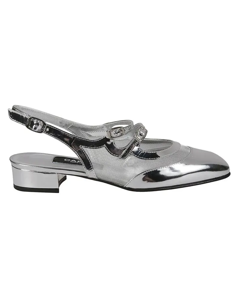 Carel Hohe Schuhe Flate Double Strap Slingback silberfarben 