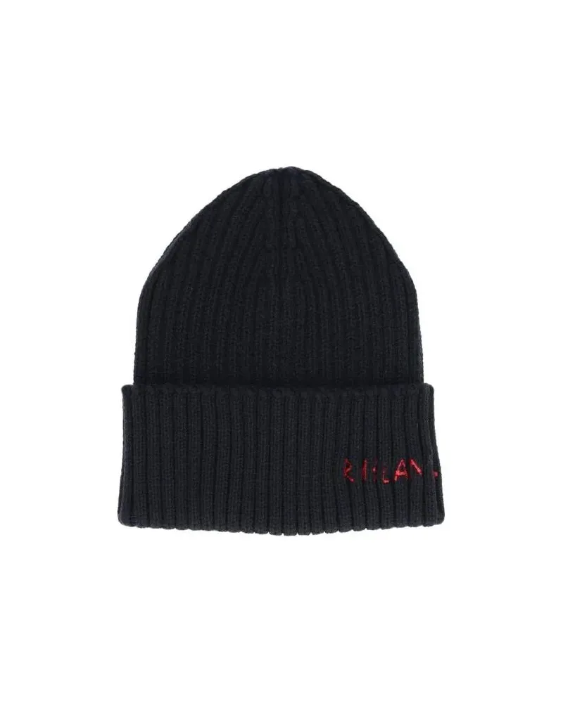 RUSLAN BAGINSKIY Caps & Mützen Ribbed Knit Beanie With Folded Cuff schwarz Schwarz