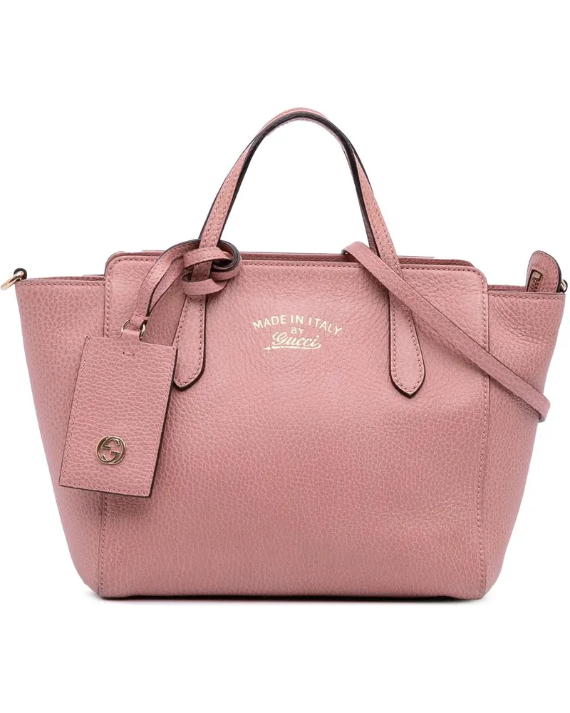 Gucci Hobo Bags Mini Leather Swing Satchel rosa Gold