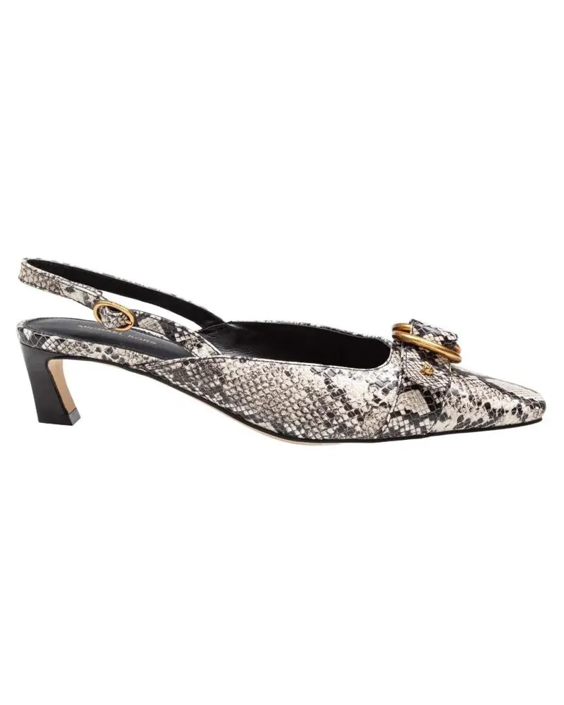 Michael Kors Hohe Schuhe Jaden Kitten Slingbacks In Python-Effect Leather grau Grau