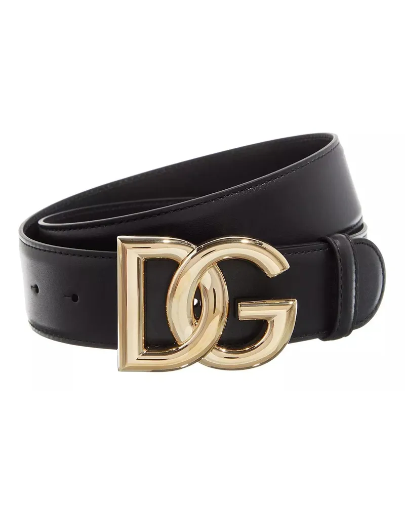 Dolce & Gabbana Gürtel DG Belt schwarz Schwarz