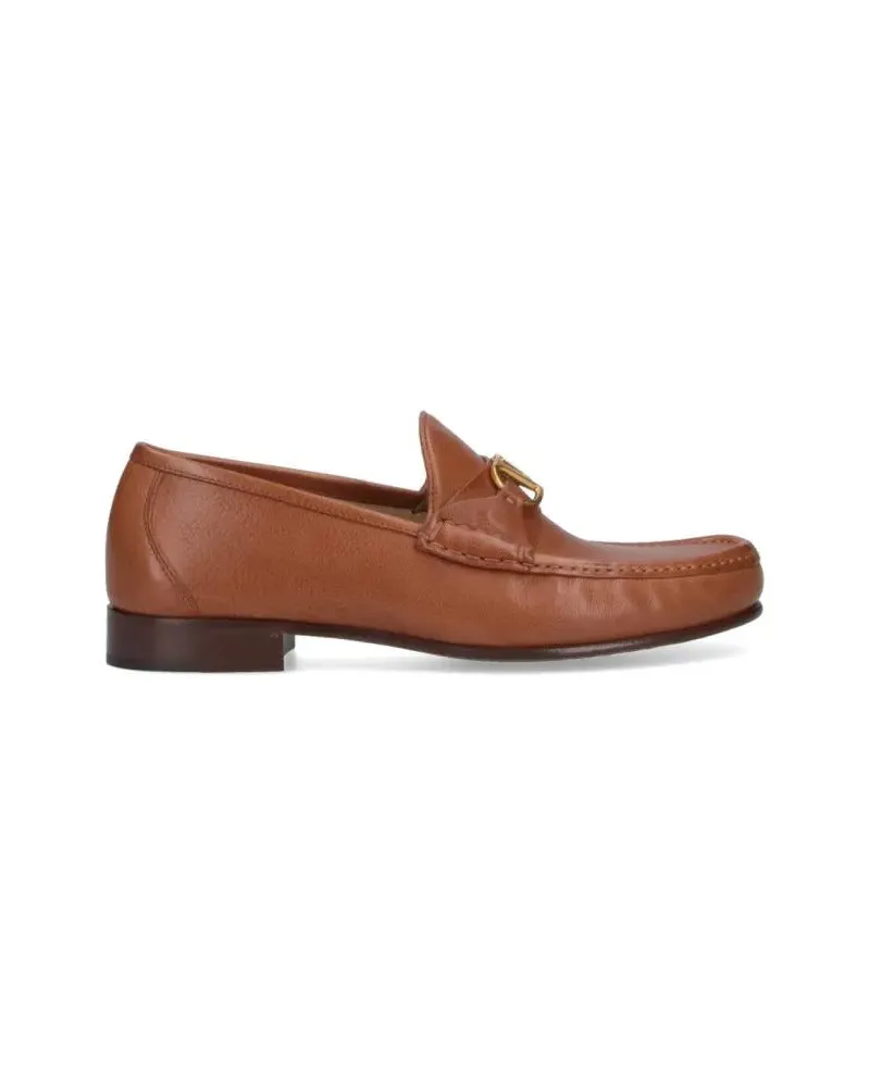Valentino Garavani Loafer Vlogo Signature' Moccasins – Brown braun Braun