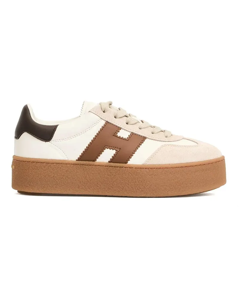 Hogan Low-Top Sneaker H698 White Cognac Sneakers beige Beige