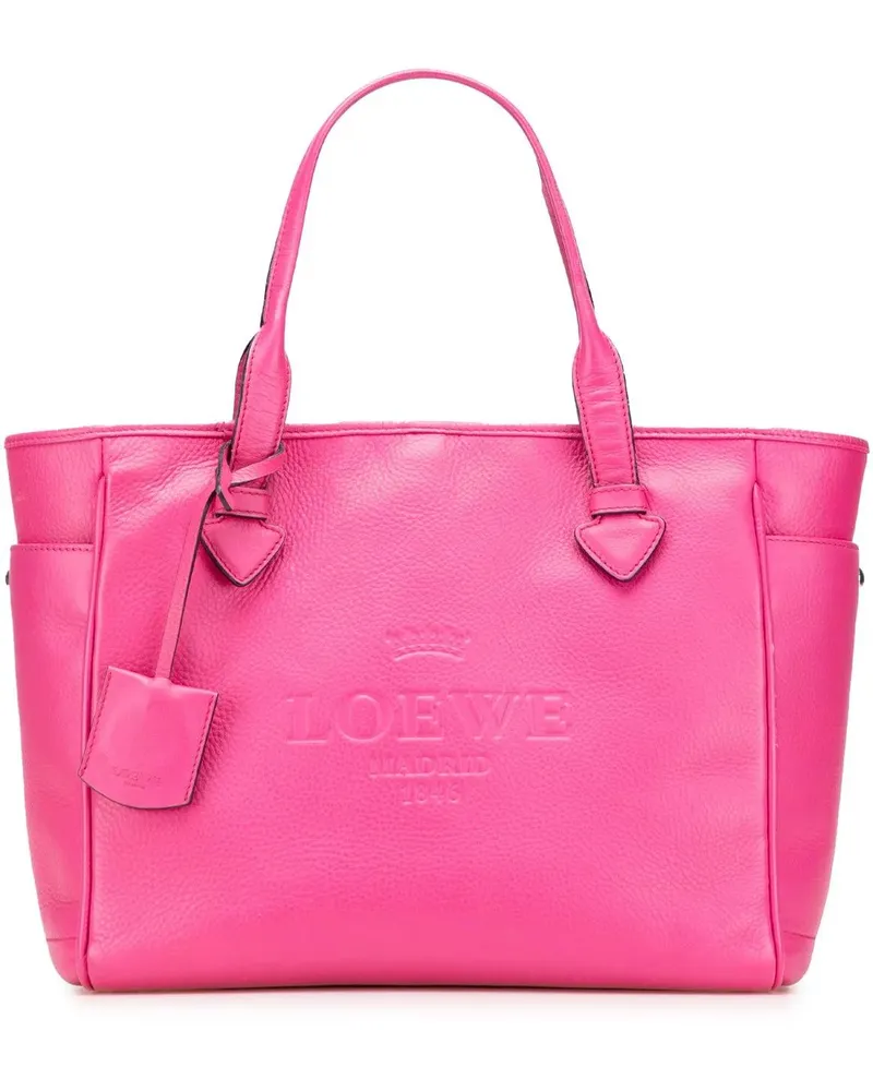Loewe Shopper Leather Heritage Tote rosa Gold