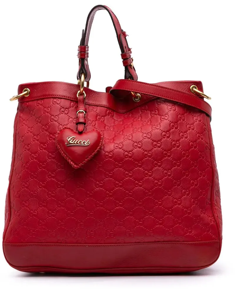 Gucci Hobo Bags Medium ssima Valentine Top Handle Bag rot Rot