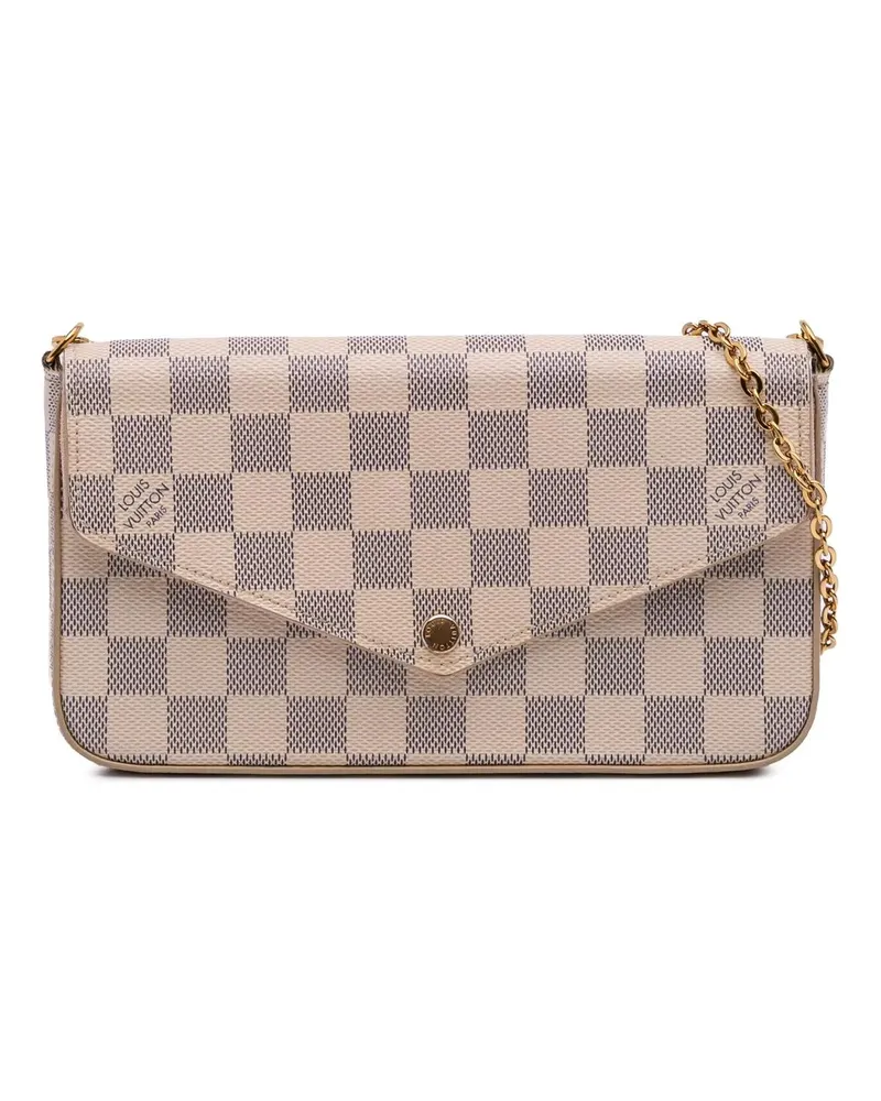 Louis Vuitton Hobo Bags Damier Azur Pochette Felicie weiß Weiß