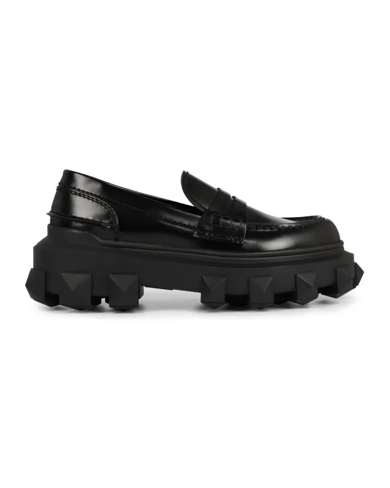 Valentino Garavani Trackstud Loafers schwarz Schwarz