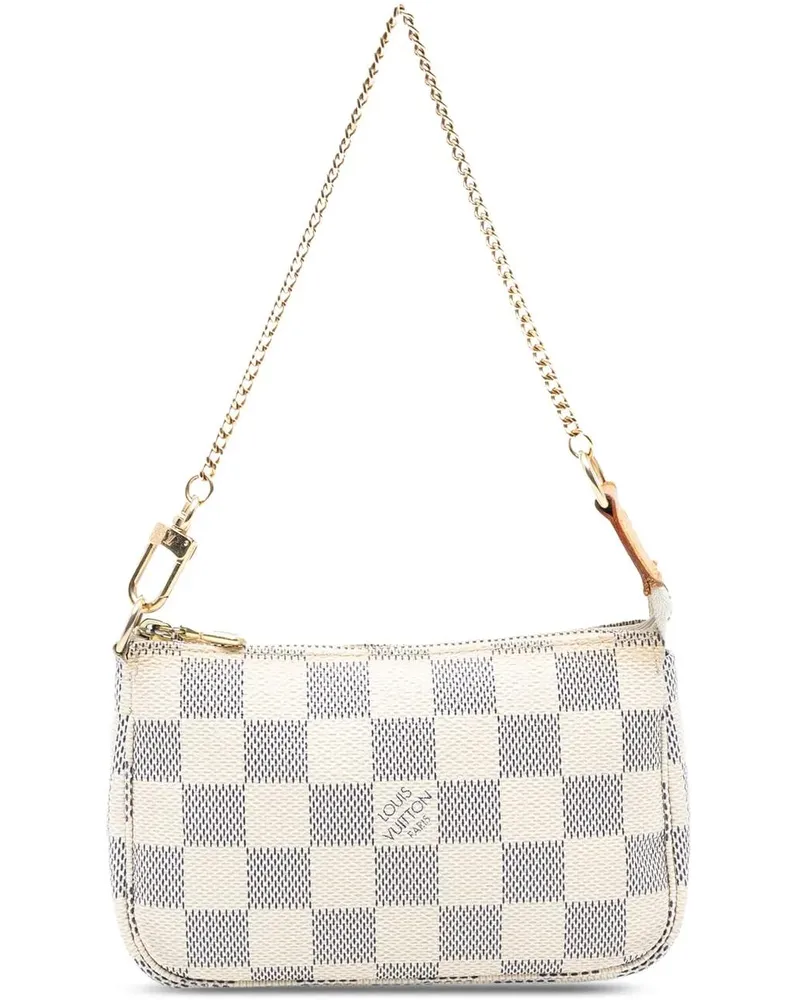 Louis Vuitton Crossbody Bags Damier Azur Mini Pochette Accessoires weiß Weiß