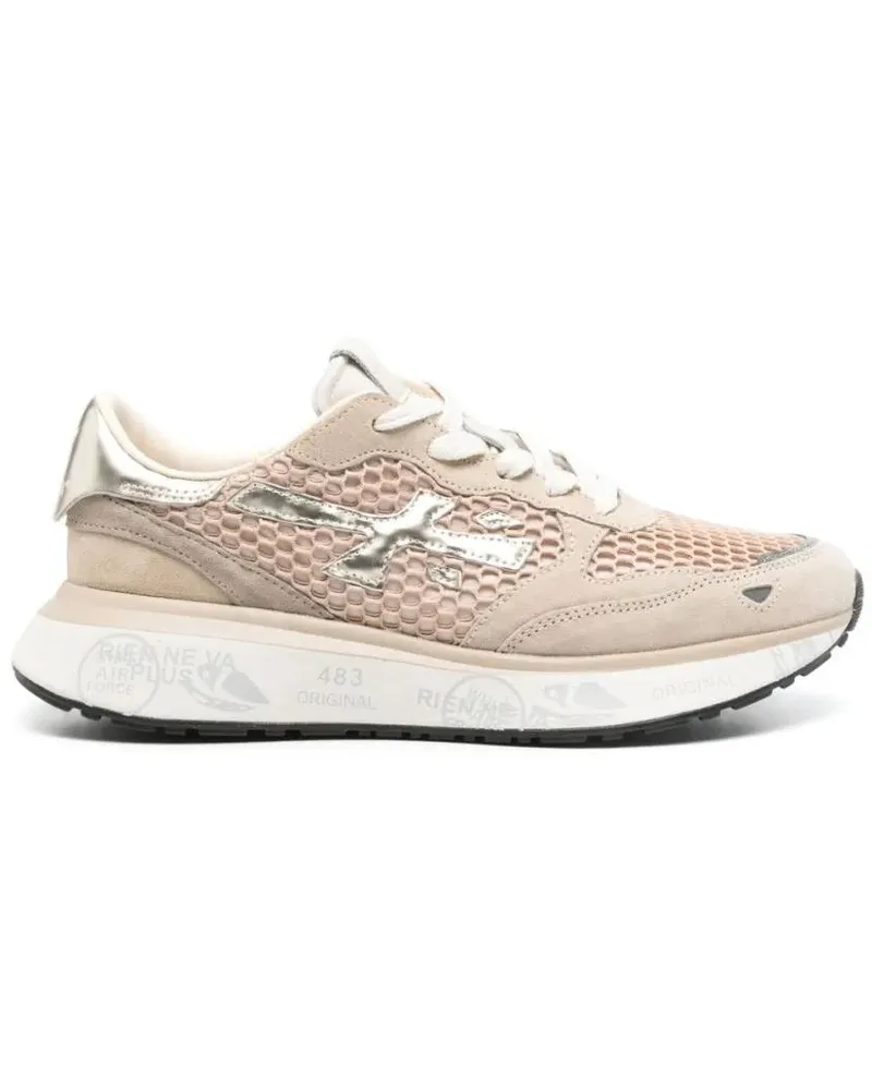 Premiata Low-Top Sneaker  Sneakers With Suede Accents beige Beige