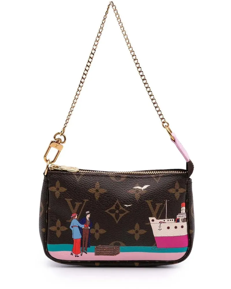 Louis Vuitton Crossbody Bags Monogram Transatlantic Mini Pochette Accessoires braun Braun
