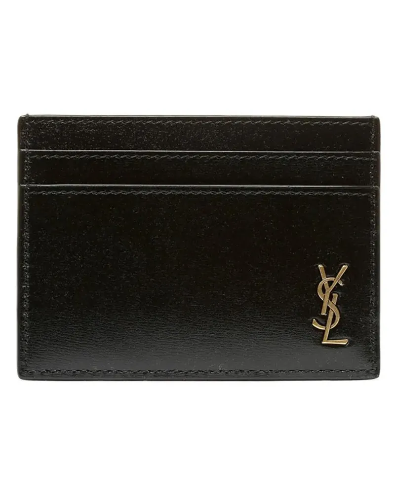 Saint Laurent Portemonnaies 'Tiny Cassandre' Card Holder schwarz Schwarz