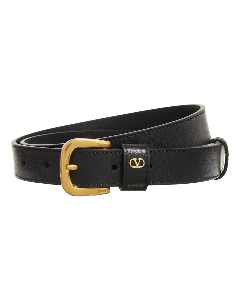 Valentino Garavani Gürtel VLogo Signature Belt schwarz Schwarz
