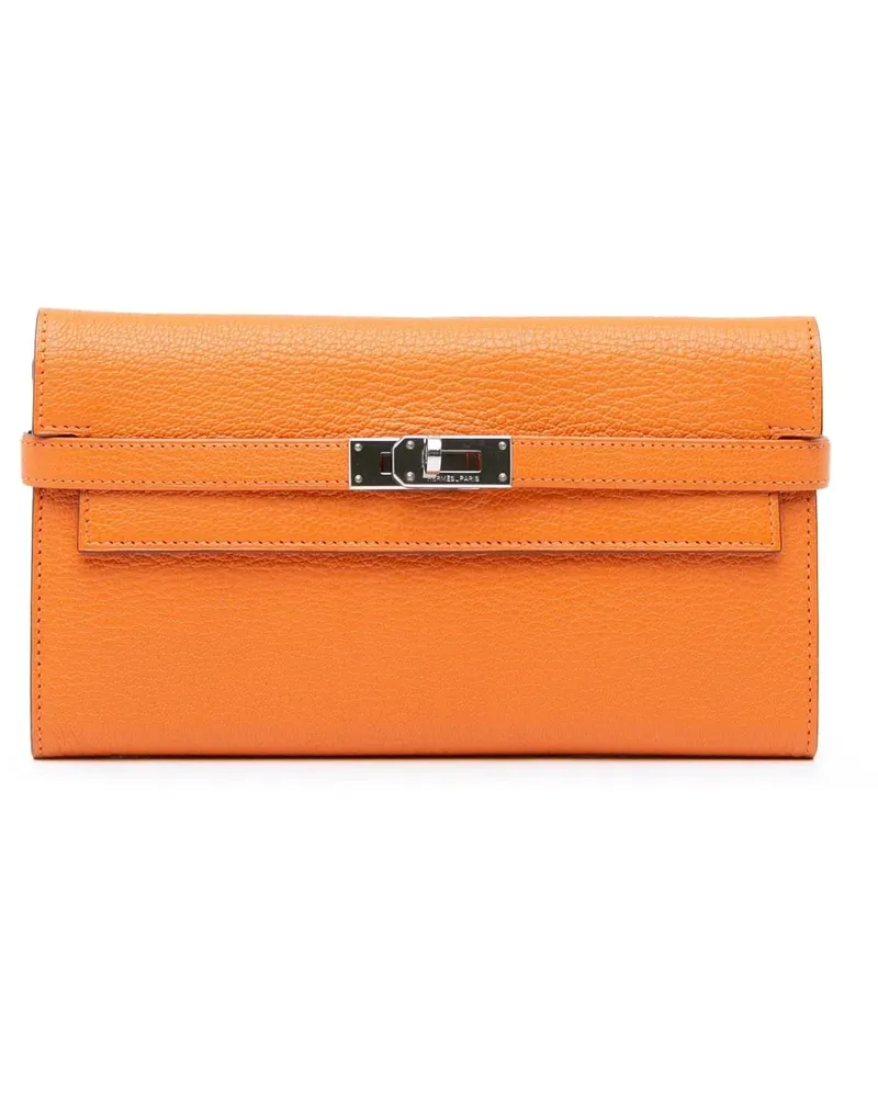 Hermès Portemonnaie Chevre Mysore Kelly Longue Wallet orange Orange