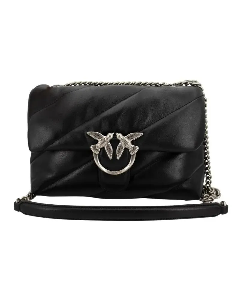 Pinko Hobo Bags Black Soft Leather Shoulder Bag schwarz Schwarz