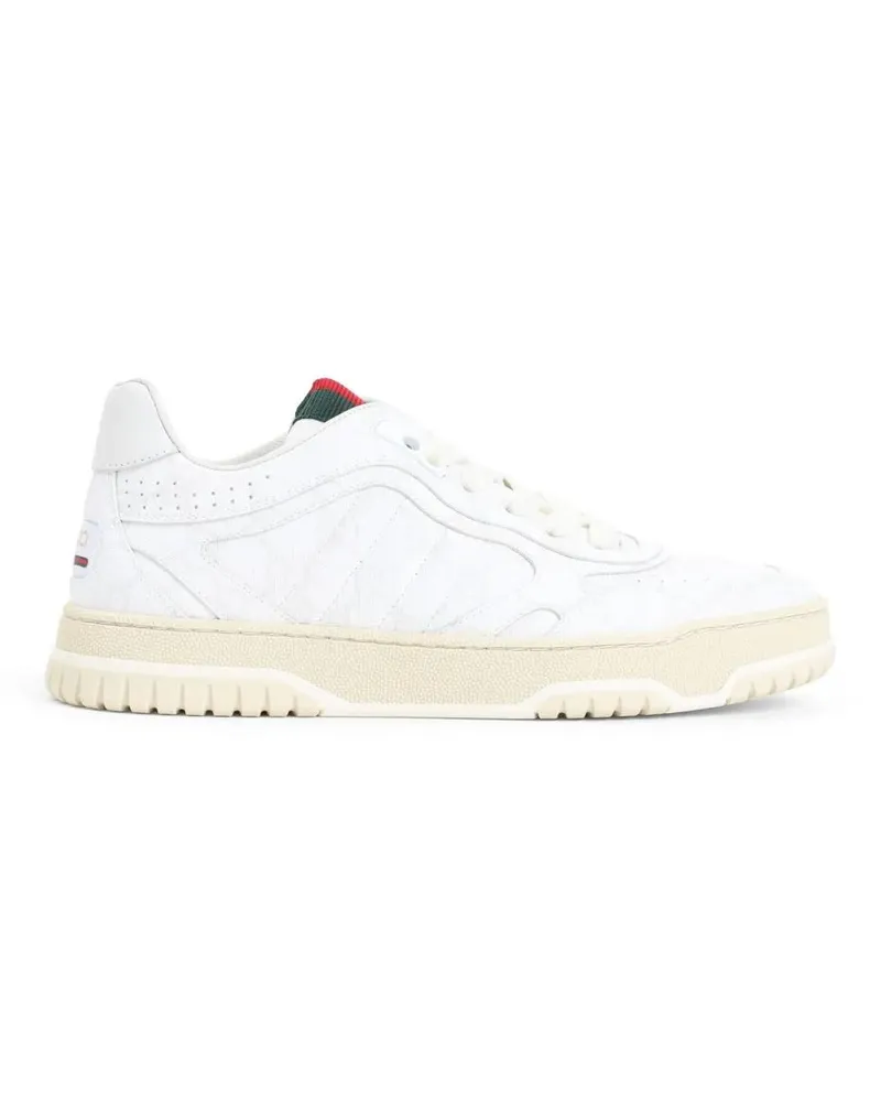 Gucci Low-Top Sneaker Textured White Sneakers With Cushioned Sole weiß Weiß