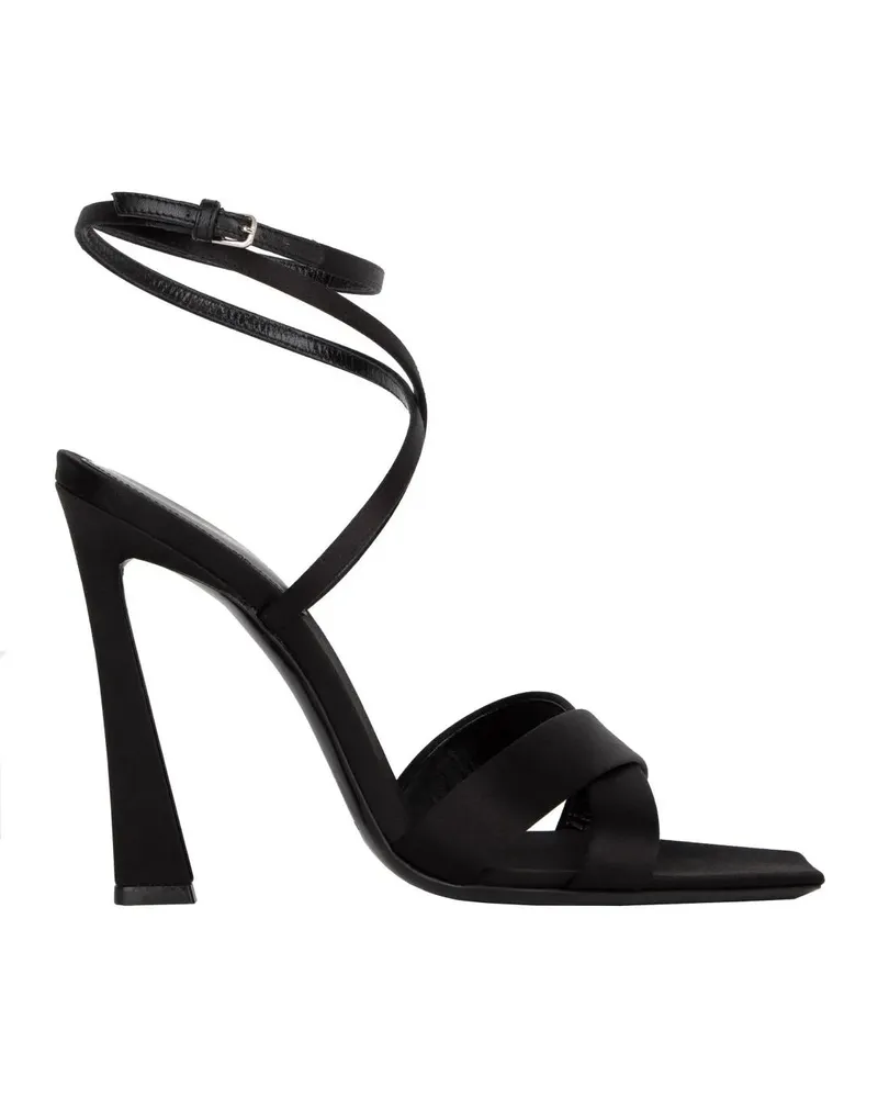 Saint Laurent Sandalen Corinne Sandals In Satin Crepe Black schwarz Schwarz