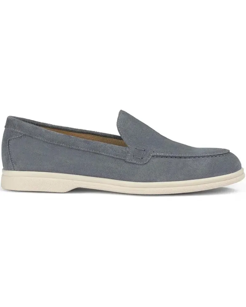 Doucal´s Almond Toe Grey Suede Loafers grau Grau