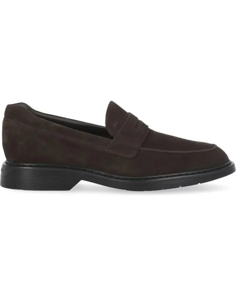 Hogan Loafer Flat Shoes Brown braun Braun